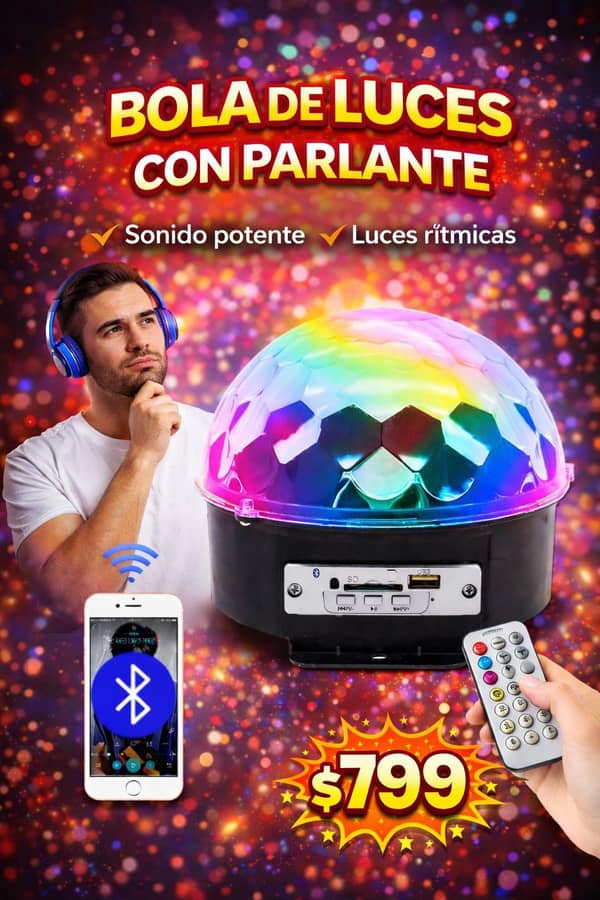 Bola luces con parlante